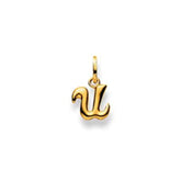 Pendentif lettre en or 18 carats - 750 - U
